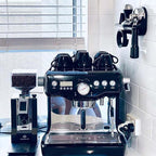 Wall mount shelf for 58mm Breville and Sage portafilter, tamper and dosing funnel, view 3