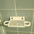 Wall mounted soap dish with two cartridge razor holders